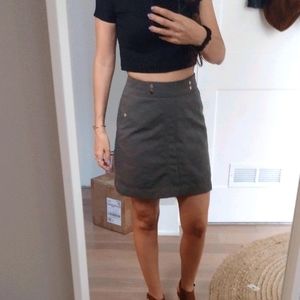 H&M army green A-line mini skirt